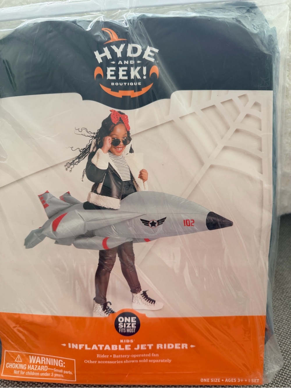 Kids Inflatable Jet Rider Costume - Gray - Picture 4 of 5